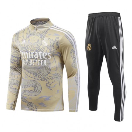 Real Madrid Trainings Sweatshirt Kwart-Zip 2023-24 gele Real Madrid Trainings Sweatshirt Kwart-Zip 2023-24 gele